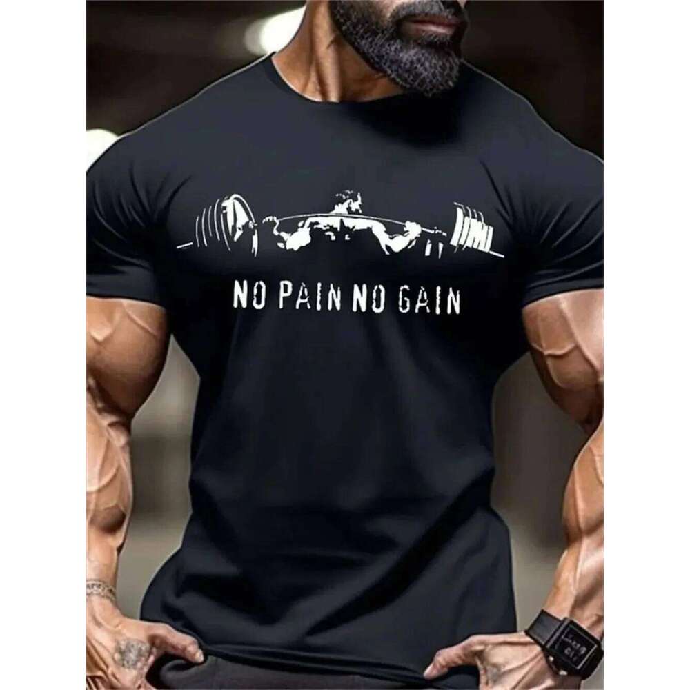 T-shirt col rond pour hommes, combinaison d'entraînement de compétition de fitness, avec lettres de sport fortes imprimées, nouvelle collection,