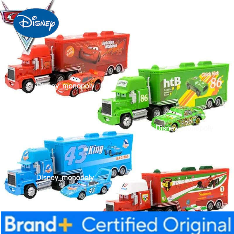 Disney pcs 1:55 Pixar Cars 2 Lightning McQueen Uncle Jimmy The King Chick Hicks Metal Modle Educational Toys Car Gift For Kids H260228-image-1095919616