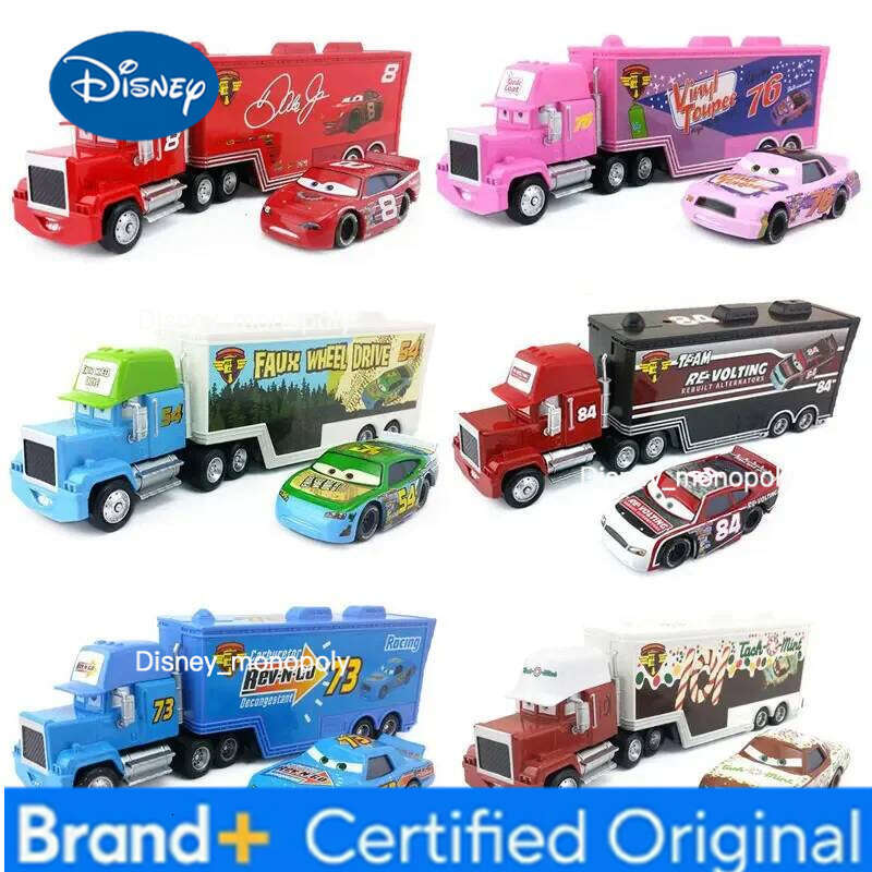 Disney Pixar Cars 3 Lightning McQueen Mack Uncle 8, 76, 54 Truck set Metal Diecast Model Car Toys For Children's festival Gifs H260228-image-1095920094
