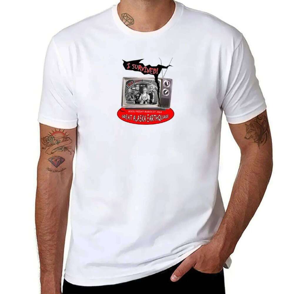 Boule de feu XL5 j'ai survécu au grand tremblement de terre de l'alaska anime T-Shirt coton 100% t-shirts drôles homme T-Shirt C260228