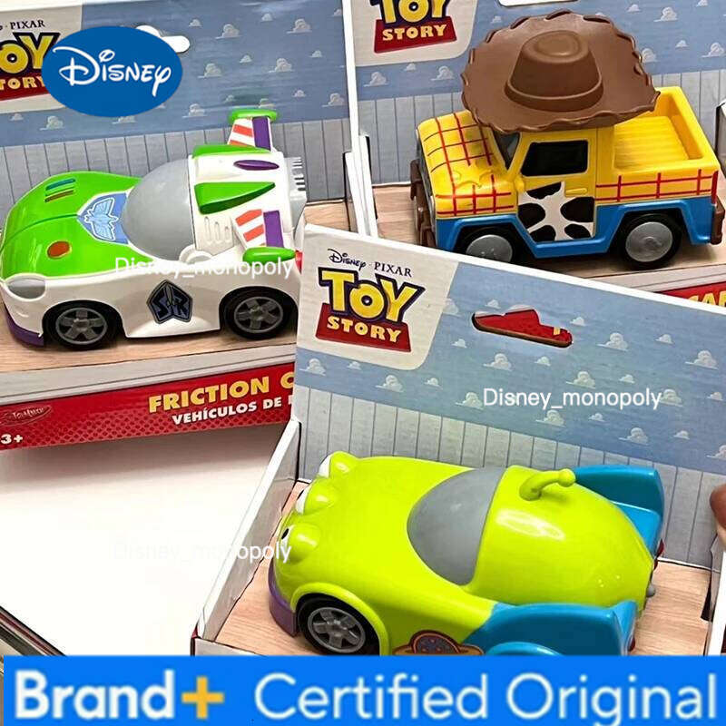 Disney 5 Styles Toy Story Cartoon Buzz Lightyear Woody Jessie Rex Alien Model Inertial Pull-back Free Wheel Car Toys For Kids Boy Gifts H260228-image-1095918447