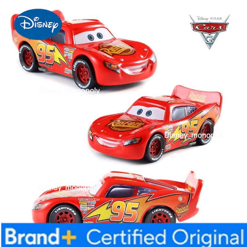 Disney Pixar 2 3 Lightning McQueen 95 Generation Red Alloy Model 1:55 Metal Toy Car Boys Children's Birthday Gifts H260228-image-1095917762