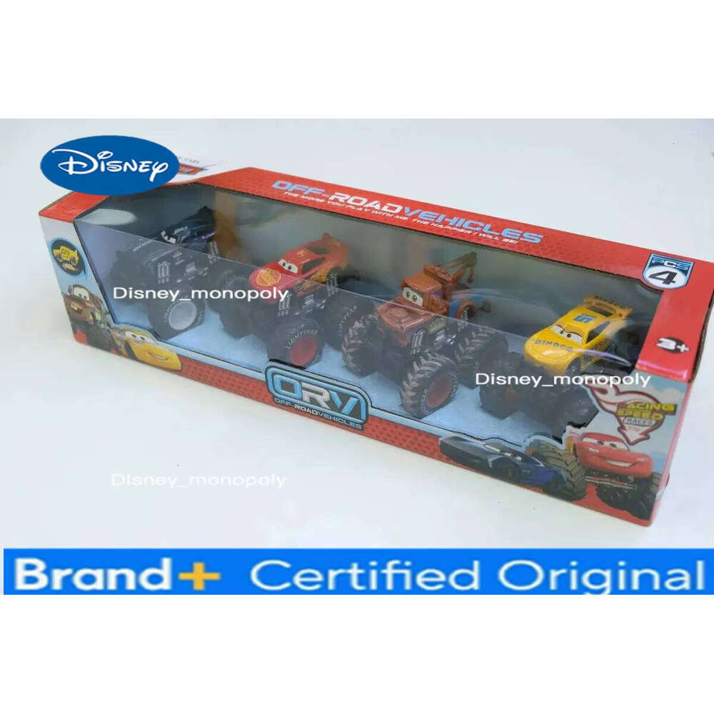 Disney 4pcs/Set Pixar Off-Road Vehicle Pullback Toy Set Alloy Plastic Lightning Mcqueen Model Cars Play Vehicles Kids Gift H2602281-image-1095921459