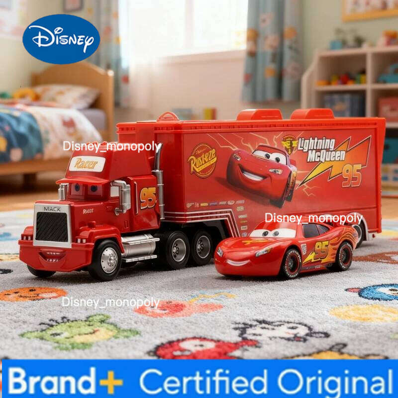 Disney IN STOCK! Pixar Cars And Truck Set Lightning Mcqueen Uncle Mike The King Cruz Model Trucks Car Christmas Gift for Kids H260228-image-1095918361