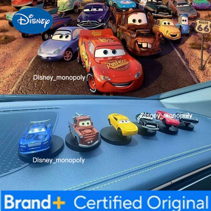 Disney Cars Lightning Mcqueen Drift Rotation Dashboard Turning Decoration Automotive Center Console Decorate H260228-image-1095918258