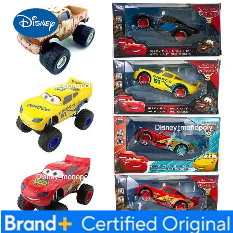 Disney Pixar Cars 3 Lightning McQueen Black Storm Jackson Cruz Sound and Light Big wheel Off road Alloy Car Children's Gift H260228-image-1095918200