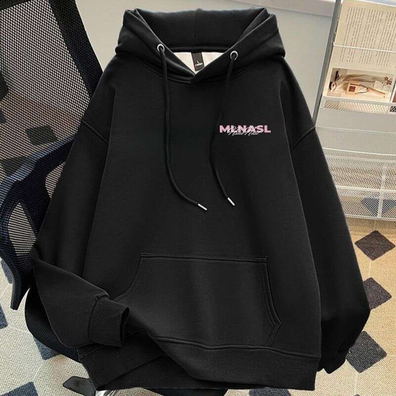 New DesignTrendy American-Style Women 's Hooded Sweatshirt For Autumn Winter 2026, New Fashion With Retro Letter Print Design, Unique And Trend