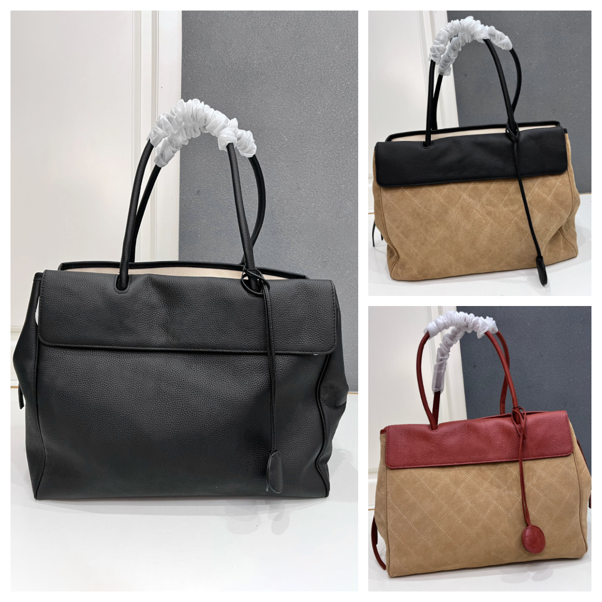 Women's Vintage Tote Bag Suede bag Designer bag Genuine leather Luxury handbags work bags for women Laptop bag Designer casual weekend bag Trav