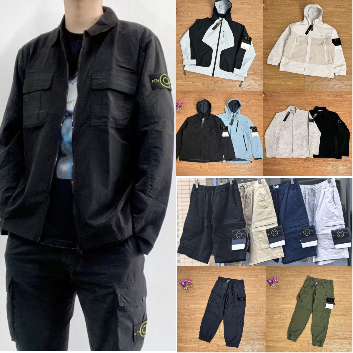 stone jacket designer badge compass tops jumper badge sweatshirt hoodie men cargo pants pull Pullover tracksuit Spring Autumn Hoodies Long Sleeve Sw