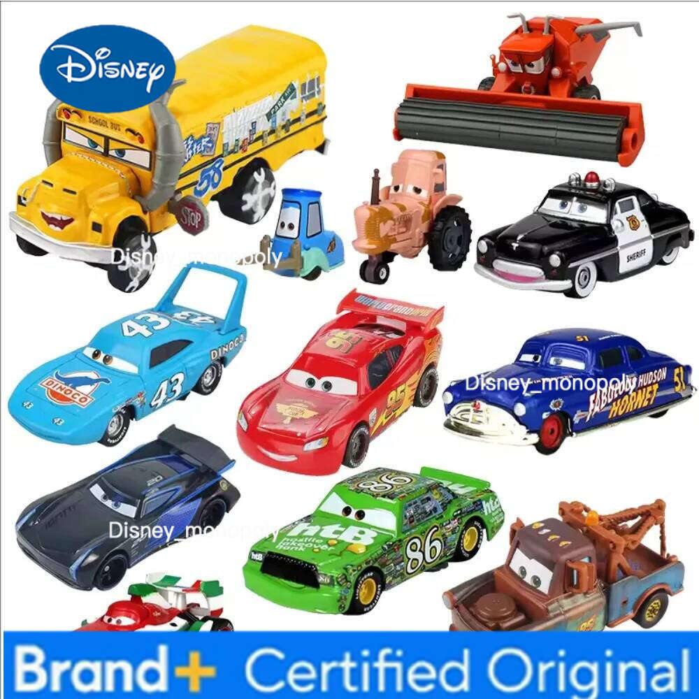 Disney 2025 PixarCars 3 Toys Lightning Mcqueen Race Div Fritter Miss Frank Collection 1:55 Diecast Metal AlloyModel CarToy Gifts H260228-image-1095918354