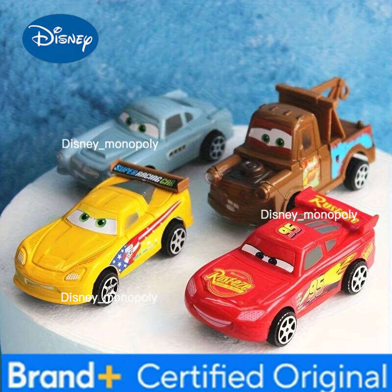 Disney 4-piece/Set Plastic Lightning McQueen Racing Set - Cute Cartoon Decor for Home, Office Christmas, and Birthday Gifts H260228-image-1095918384