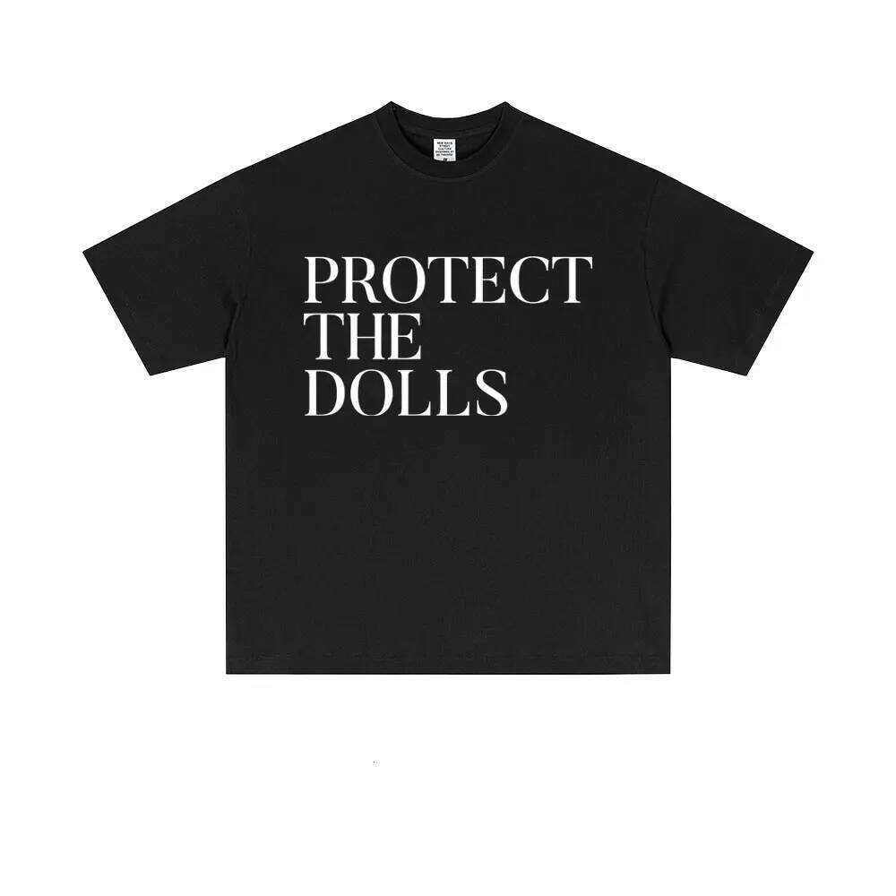 2026 Spring/Summer Pedro Pascal "Protect The Dolls" Design Men's and Women's Fashion Retro T-Shirt C260228