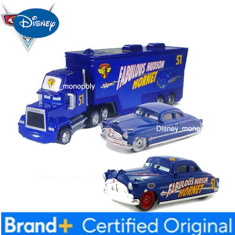 Disney All Styles 2 Doc Hudson And Blue Mack Truck 1:55 Scale Diecast Metal Alloy Collection Cars For Children Gifts H260228-image-1095918502