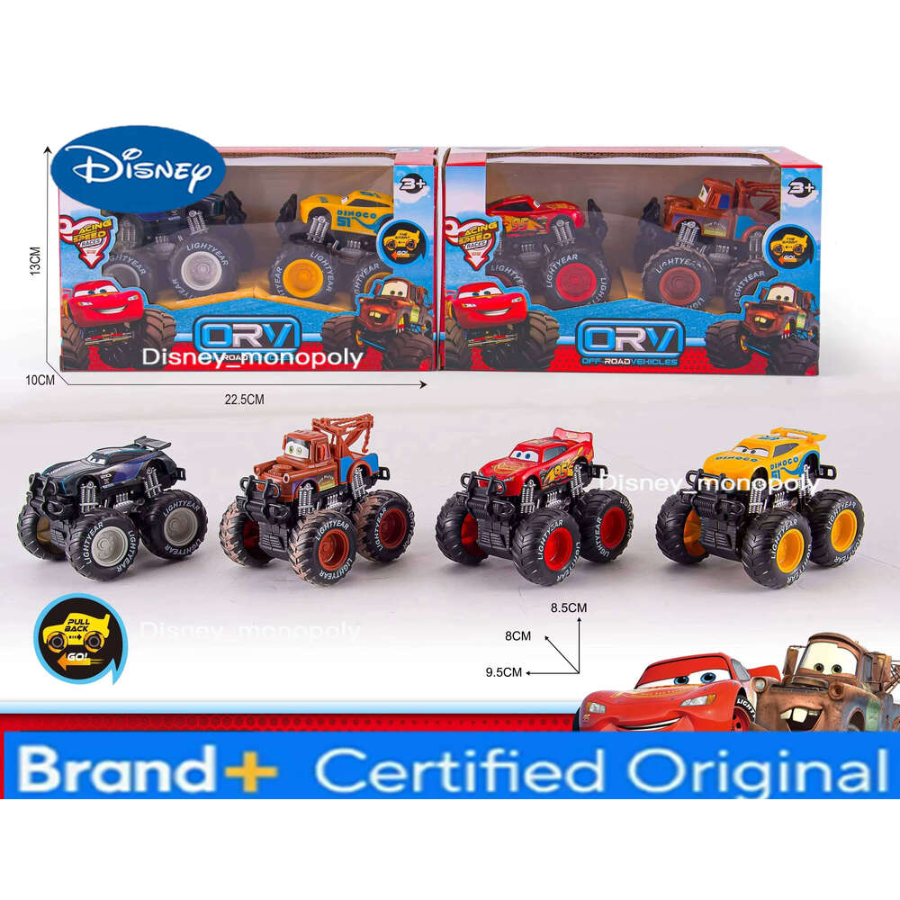 Disney Pixar Off-Road Vehicle Cars Set with Pullback Function - Lightning McQueen And Mater Dual Inertia Models Kids Toy Gift H260228-image-1095918613
