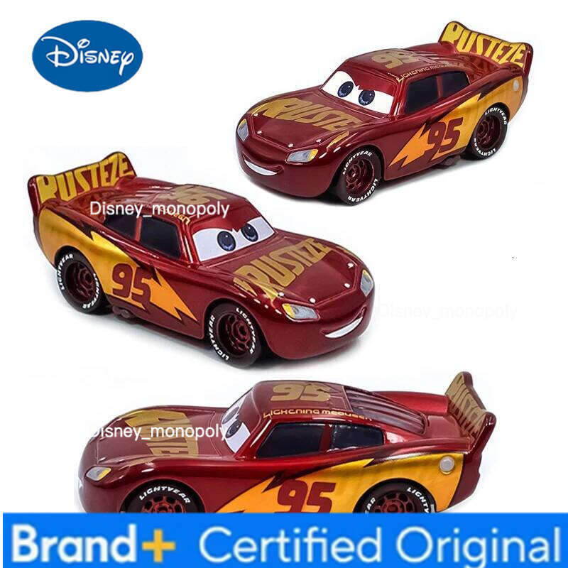 Disney Pixar 3 Toys Lightning Mcqueen Collection Cars 1:55 Diecast Metal No.95 Red Model Alloy Car Gift For Boy Chidren H260228-image-1095917878