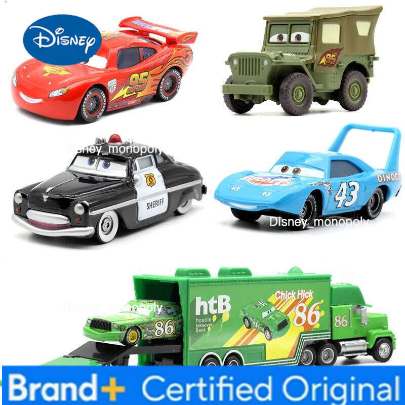 Disney Carton Pixar Cars Lightning McQueen Toys Jackson Storm The King Mater 1:55 Diecast Metal Alloy Model Car Kid Gift H260228-image-1095918865