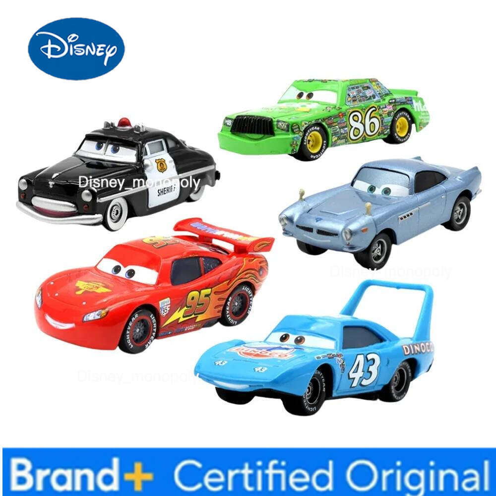 Disney NEW HOT Pixar Cars 1 2 Lightning McQueen Mater Sheriff 155 Metal Model Racing Car Toys Children's Birthday NEWYEAR Gifts H260228-image-1095919003
