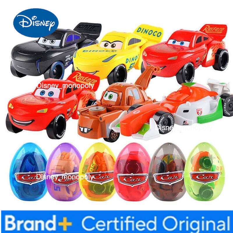 Disney Pixar Anime Figures PVC McQueen Cruz Ramirez Model Racing Cars Funny Deformed Egg Toys For Kids Boy Gift H260228-image-1095917816
