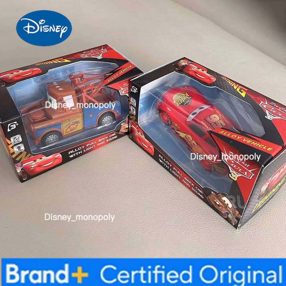 Disney Toy Story 4 Cartoon Model McQueen Woody With lights Inertial Pull-back Free Wheel Car Toys Collection Kids Gift H260228-image-1095918855