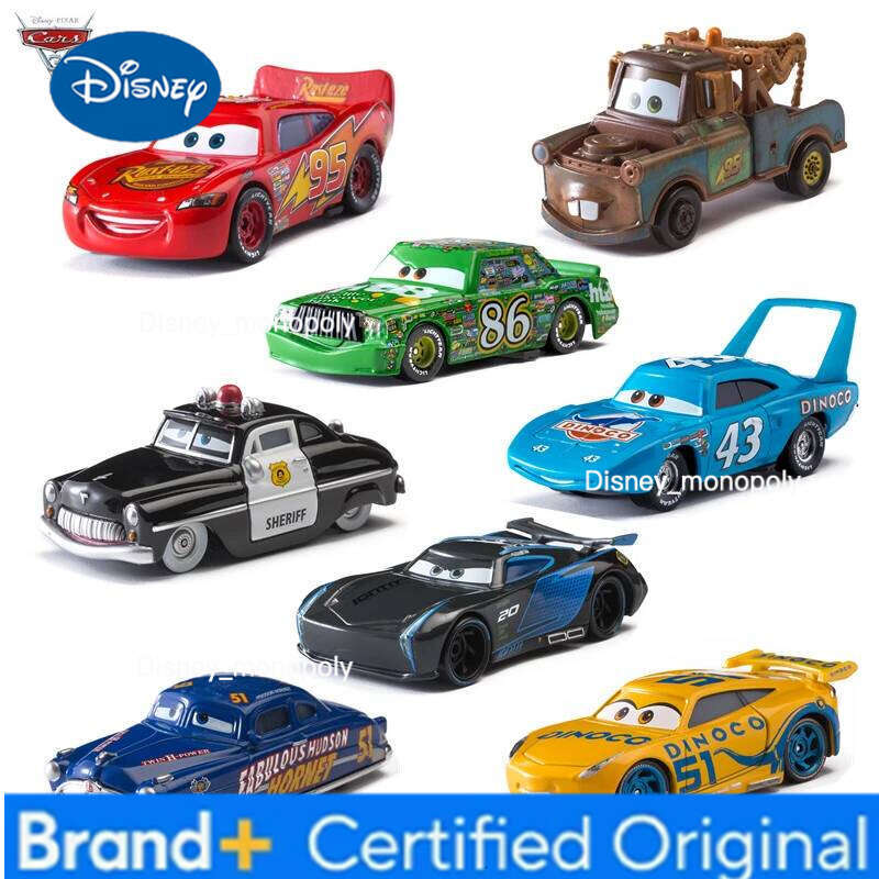 Disney Children Toys Pixar Cars 3 Lightning McQueen Jackson Storm Mater 1:55 Diecast Metal Alloy Model Car Kid Gift H260228-image-1095918297