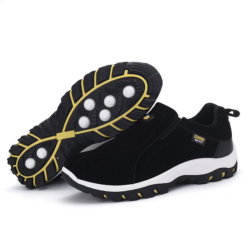 Comfortable Breathable Lightweight Hiking Shoes Mens Outdoor Climbing Shoes Slip Resistant Dad Shoes for Middle-Aged And Elderl 260528BJ