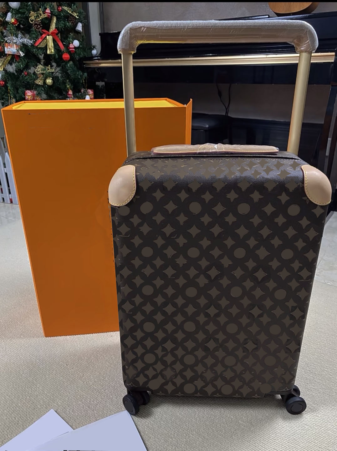 Monogram Designer Suitcase Travel Luggage Carry On Capacity Trolley Case Luggage Boarding Luxury Unisex Case Box Capacity 20 inches Luggage Suitc-image-1110069346