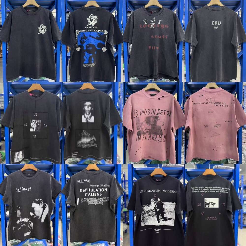 erd Depressed Rich Son shirts for men designer high quality women graphic tee washed distressed mens t shirt Hole pullover leisure tshirt fashion-image-970457481