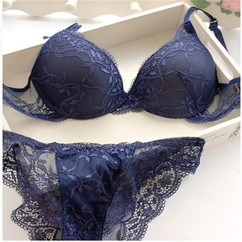 est Womens Push Up Embroidery Sexy Lace Floral Bra Sets Panties Underwear 5 Colors 260601BJ