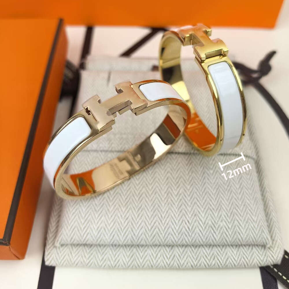 Bracelet designer bracelet luxury jewelry women high version h enamel clasp v gold women men fashion bangle stackable daily wear valentine gift w-image-1108581038