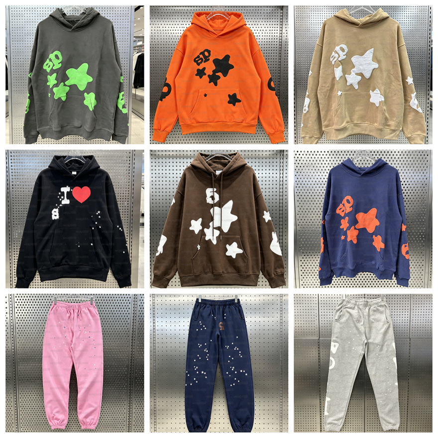 Men Hoodie Sweatpants Women's sweatshirt Star Print Streetwear Loose Jogger Soft Breathable Modern Look All Season Wear Outdoor Trendy Casual M