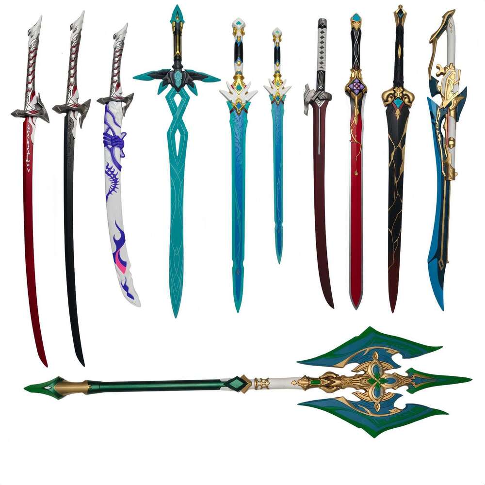 Fantasy Anime Style PU Foam Sword & Spear Prop, Unsharpened Blade for Cosplay & Halloween-image-1108527050