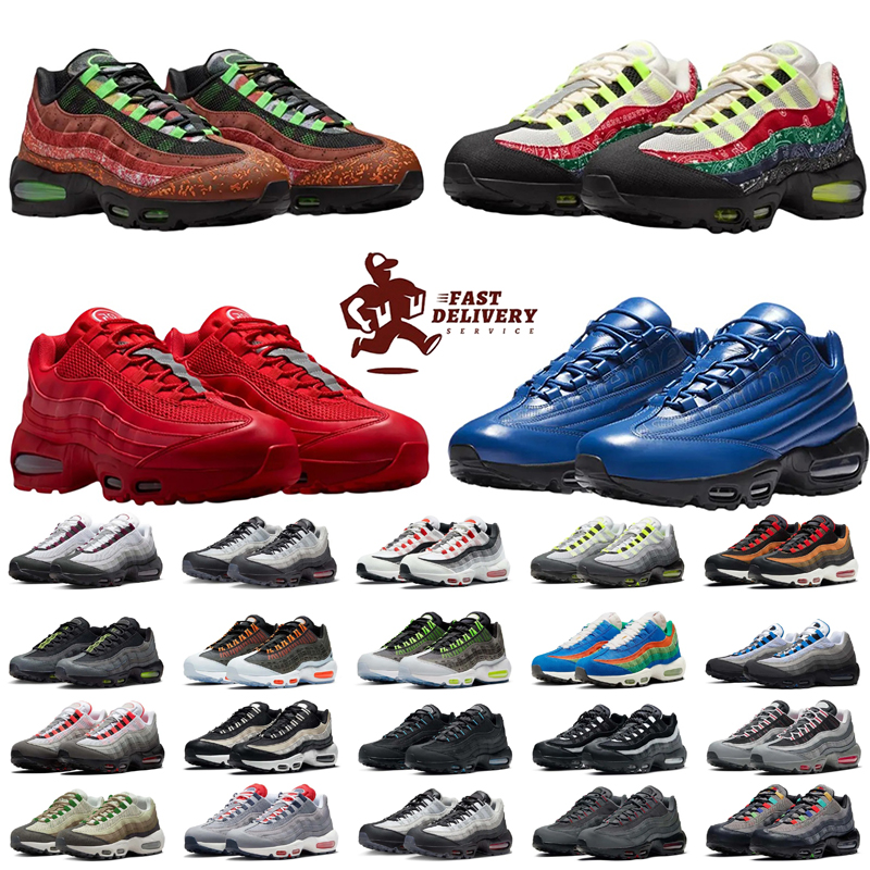 designer 95s running shoes mens shoes trainers Triple Black White Neon Blue Green Red Smoke Grey Olive Obsidian Speed Yellow sports runners outdo-image-974217824