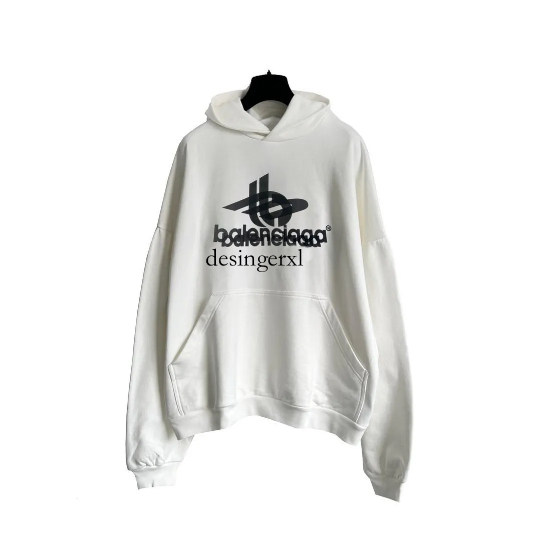 baIeniagag Hoodie Designer High Quality Luxury Cotton Clothes BB Correct Version Brand New Phantom Double Classic Pattern Printed Hoody Casual Wear