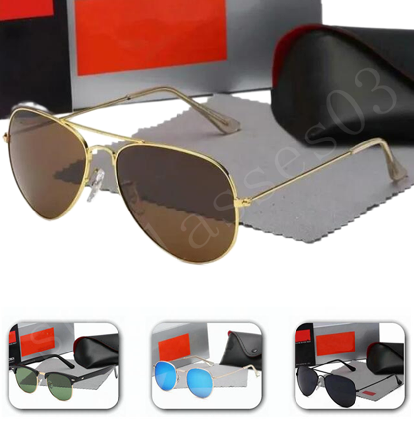 for women Fashion Raysssss 3025 Designer sunglasses Men Classic Pilot Protection Outdoor Bands Driving Beach Sun Glasses 3016 Uv400 with Box 3547