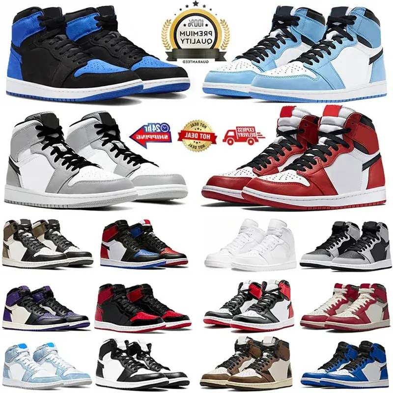 2026 New New Designer Sport Shoe Mens 1 Trainer Basketball Shoes 1S University Blue Trophy Room Chicago High OG Hyper Royal Barely Orange Digital Pi