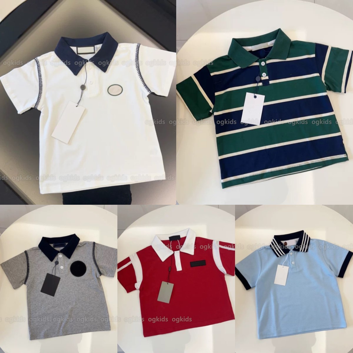 kids polos T-shirts designer clothes baby boys toddler girls street Tops black white red casual summer kid infants youth childrens t shirts-image-815712054