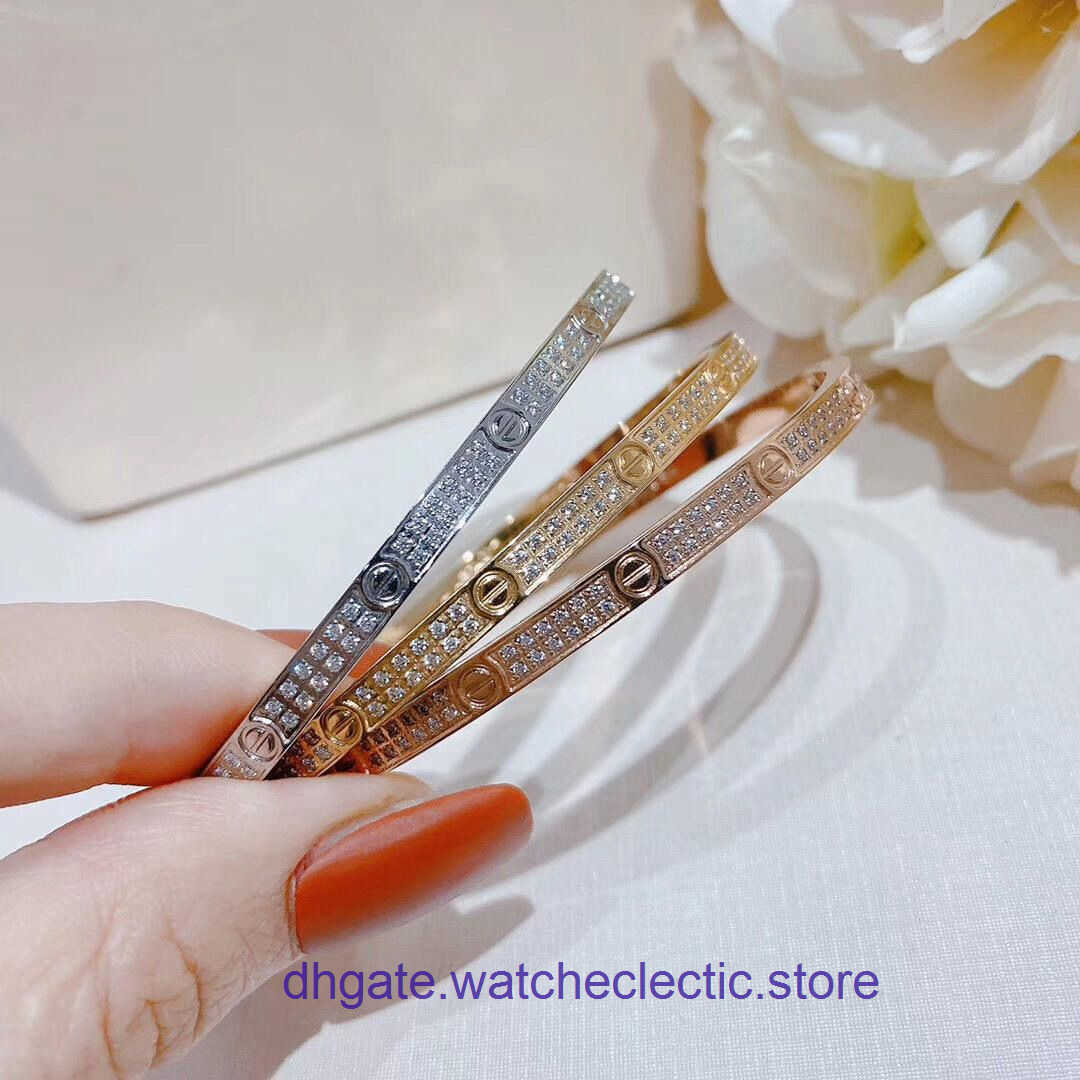 Premium Diamond Accent Screw Gypsophila Bracelet High End Zircon Luxurious Fashion Gift For Girlfriend With Box