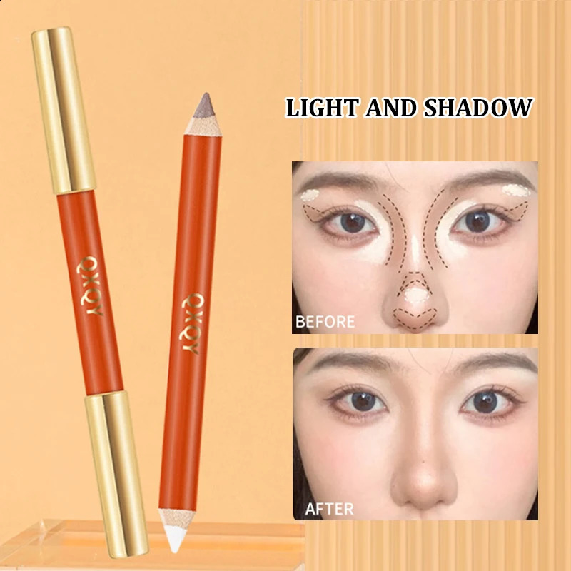 Three dimensional Fine Double Head Contour Pen to Lighten Tear Hole Natural Touch Nose Shadow Contour Holding Highlighter 260527