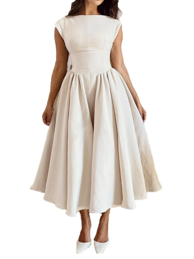 (473) New Spring Arrival: Women's French-Style, Sensual Elegant Solid-Color Backless Slim-Fit Dress