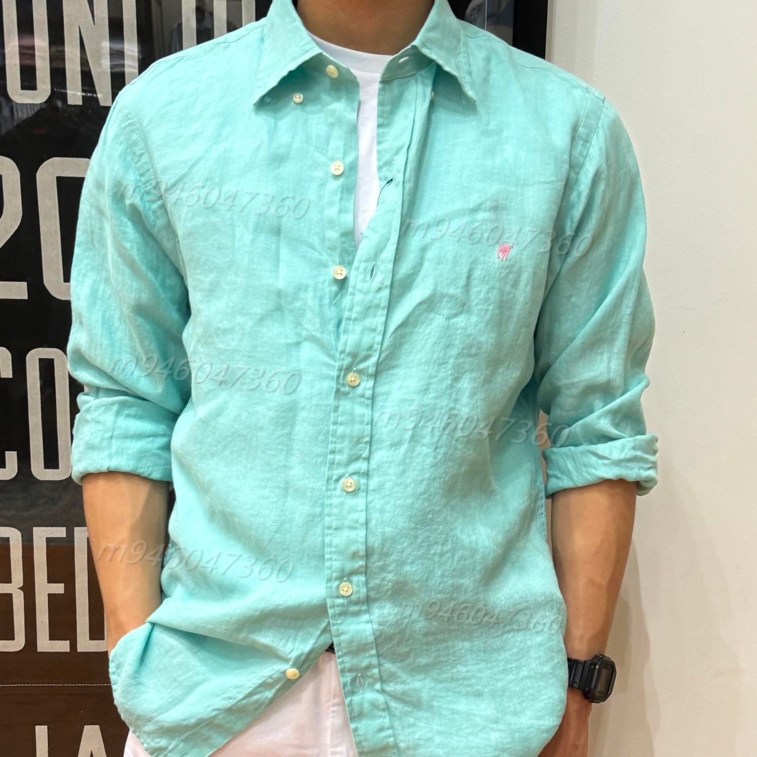 Men Shirts Linen Designer Shirt Pony Label Blouse Blouse Embroidery Couple Long Sleeve Sun Protection Leisure Sports Shirt Polo Designer Spring Autu