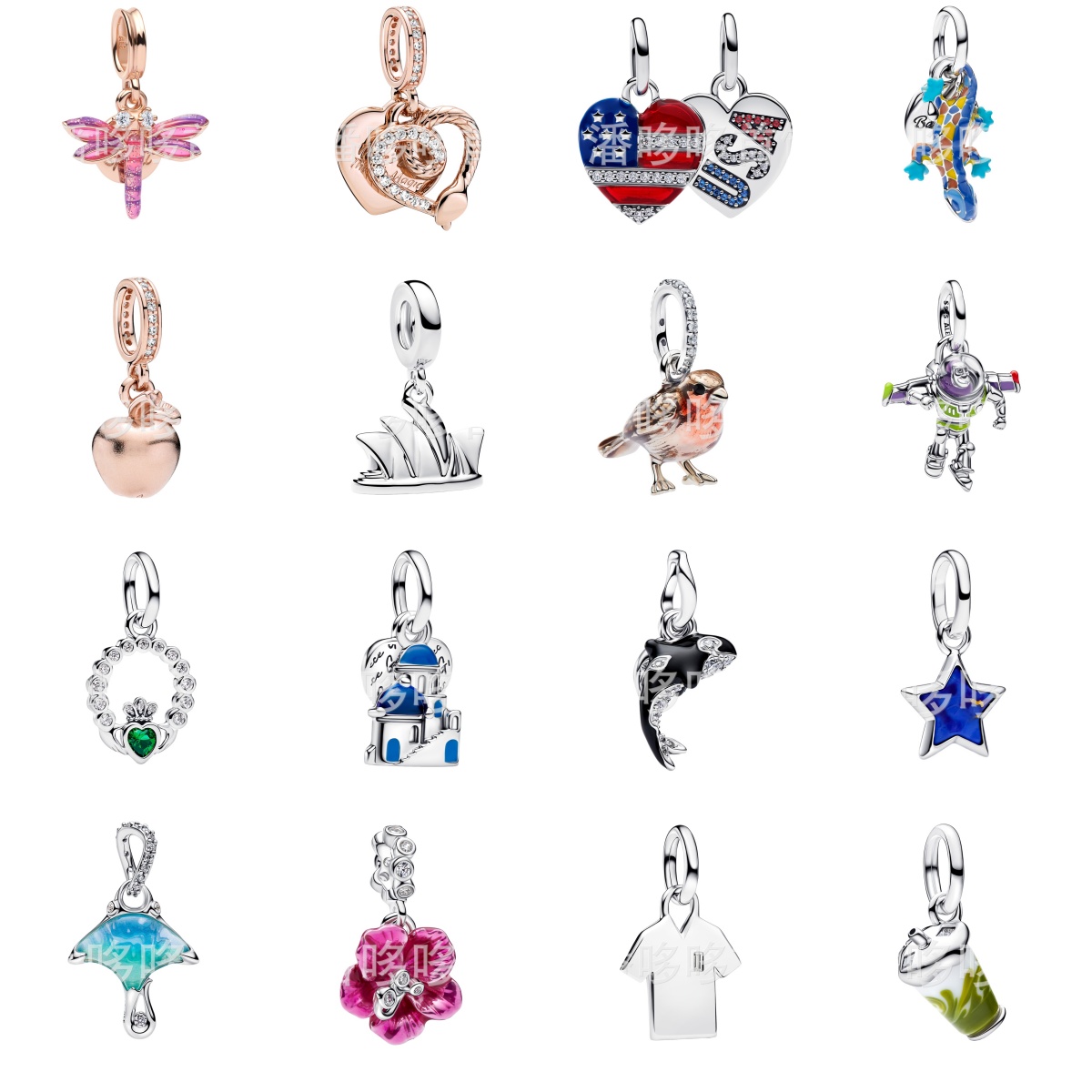 NEW 2026 Charms 925 Silver Manta Ray Dangle Charm with box Hibiscus Charm pendant Beads Fit Bracelet Bangle Necklace Women Designer Luxury Jewelry P