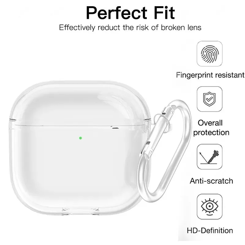 3-7 day FOR A Pod 4 Pro 3 Solid Cute Silicone Headphone Cover Full Coverage Anti-Fall Anti-Scratch Lightweight Portable Wireless Charging Shockpr-image-1107876159