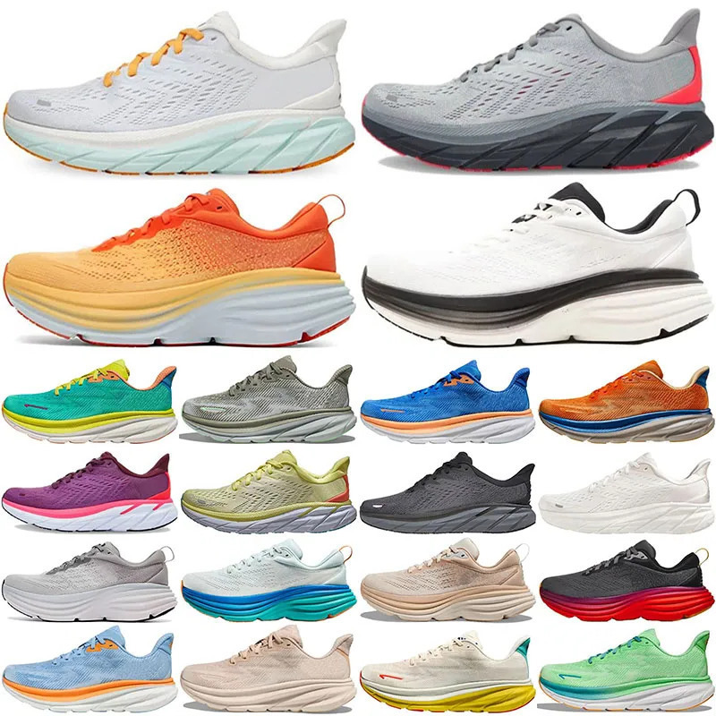 2026 New New Designer Sport Shoe TOP One Bondi 8 8S Mens Trainer Running Shoes Womens Platform Sneakers Clifton 9 9S Blakc White Harbor Women Traine