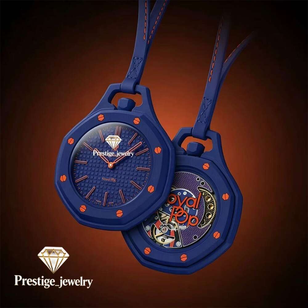 New light luxury men's and women's watch, 8-color pocket watch, wall watch, automatic mechanical, sapphire glass waterproof designer wa-image-1108571379