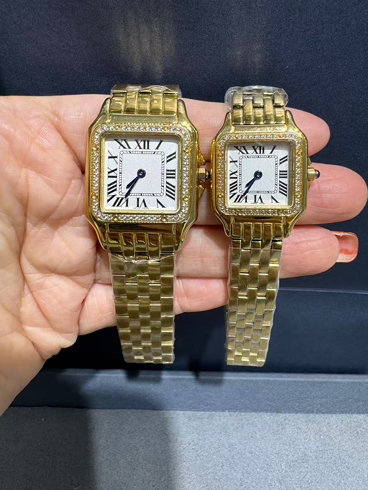 Today's recommendation: Ladies' quartz watch with diamond-set gold-plated 22mm or 27mm top-quality movement photos stainless steel blue ge