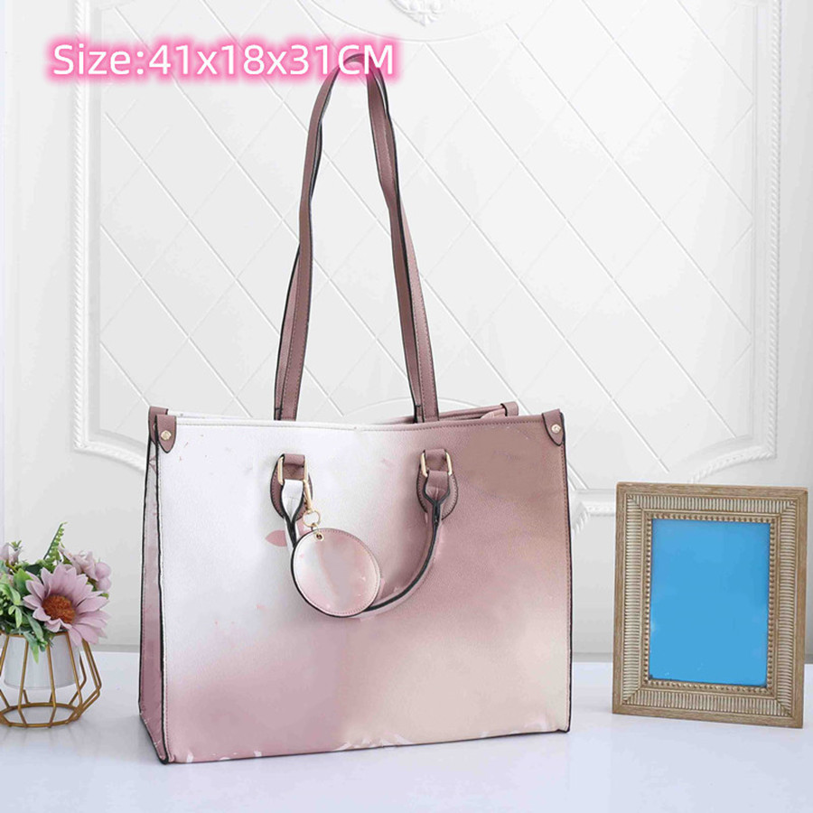 Luxury Design 22ss Sunrise Pastel Onthegos Totes Bag Colorful Women Designer Shoulder Handbag Purse SPRING IN THE CITY COLLECTION Coated Canvas Cros