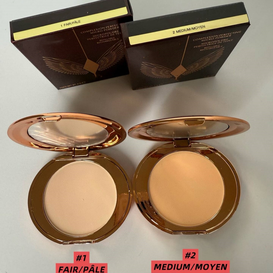 Brand Face Makeup Complexion Perfecting Micro Pressed Powder Flawless Finish Setting Powder 8g-image-868535118