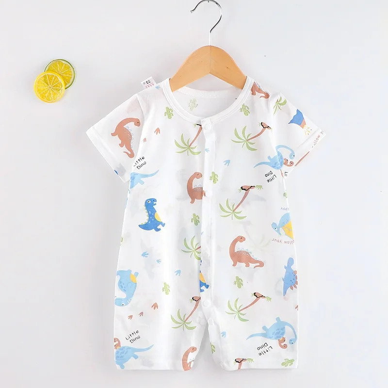 cologne 2026 New Born Short Sleeve Onesie Soft Breathable Lightweight Open Front Romper For 0 perfume 1 Year Baby Loungewear260601 Designer