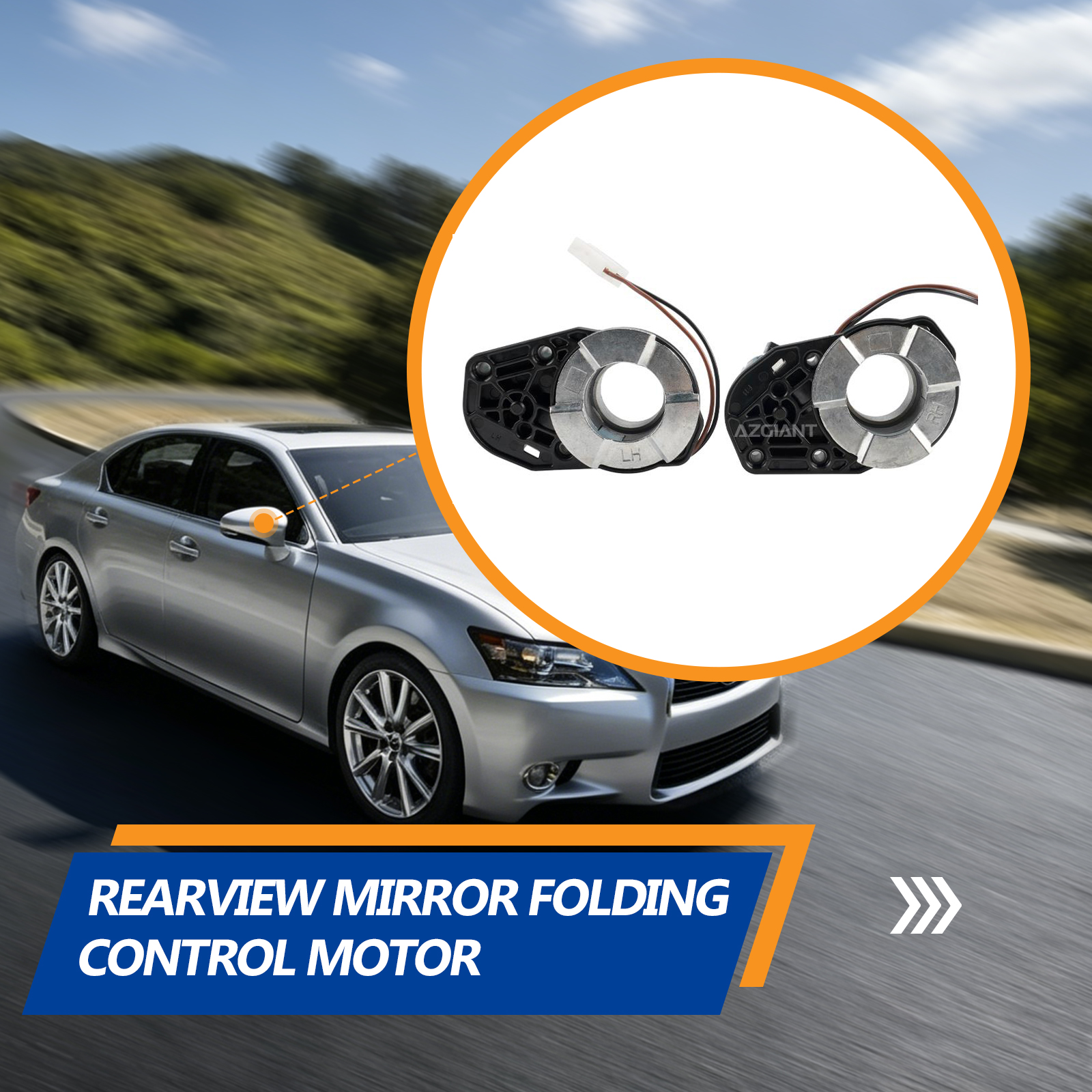 Bupek Power Folding Side View Mirror Assembly Actuator Motor For BMW 1 2 3 Series,For Mercedes Benz GLK X204 GLK250 GLK350/SLK R172 SLK250 SLK350