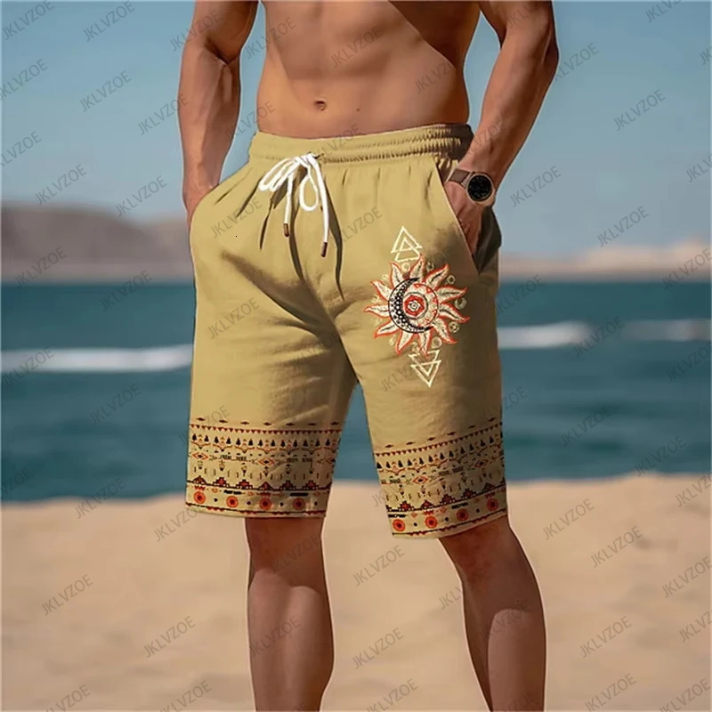 Summer Mens Classic Pattern Vintage 3D Printed Surfing Shorts Quick Dry Swiming Hip Hop Short Pants Beach Clothes 260602
